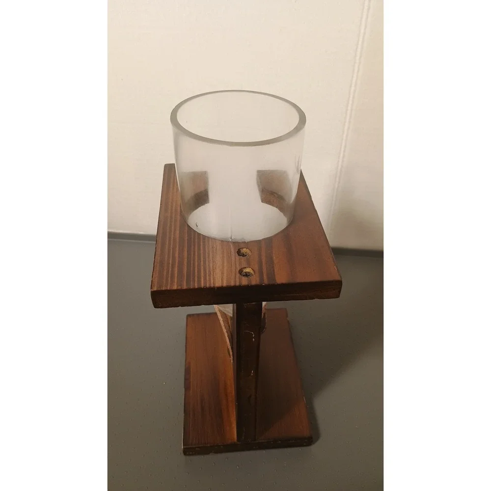 Drinking Horn Glass Stand Unisex OS Brown Good Etched Antler Rustic